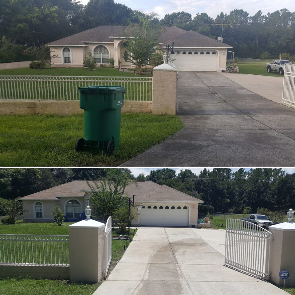 Driveway Cleaning - Professional pressure washing service by Supreme Cleaning
